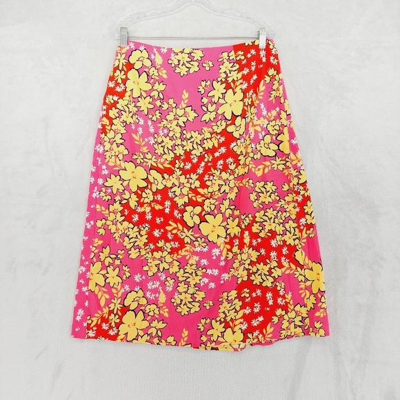 Vibrant Floral Wrap Midi Skirt - Picture 6 of 12